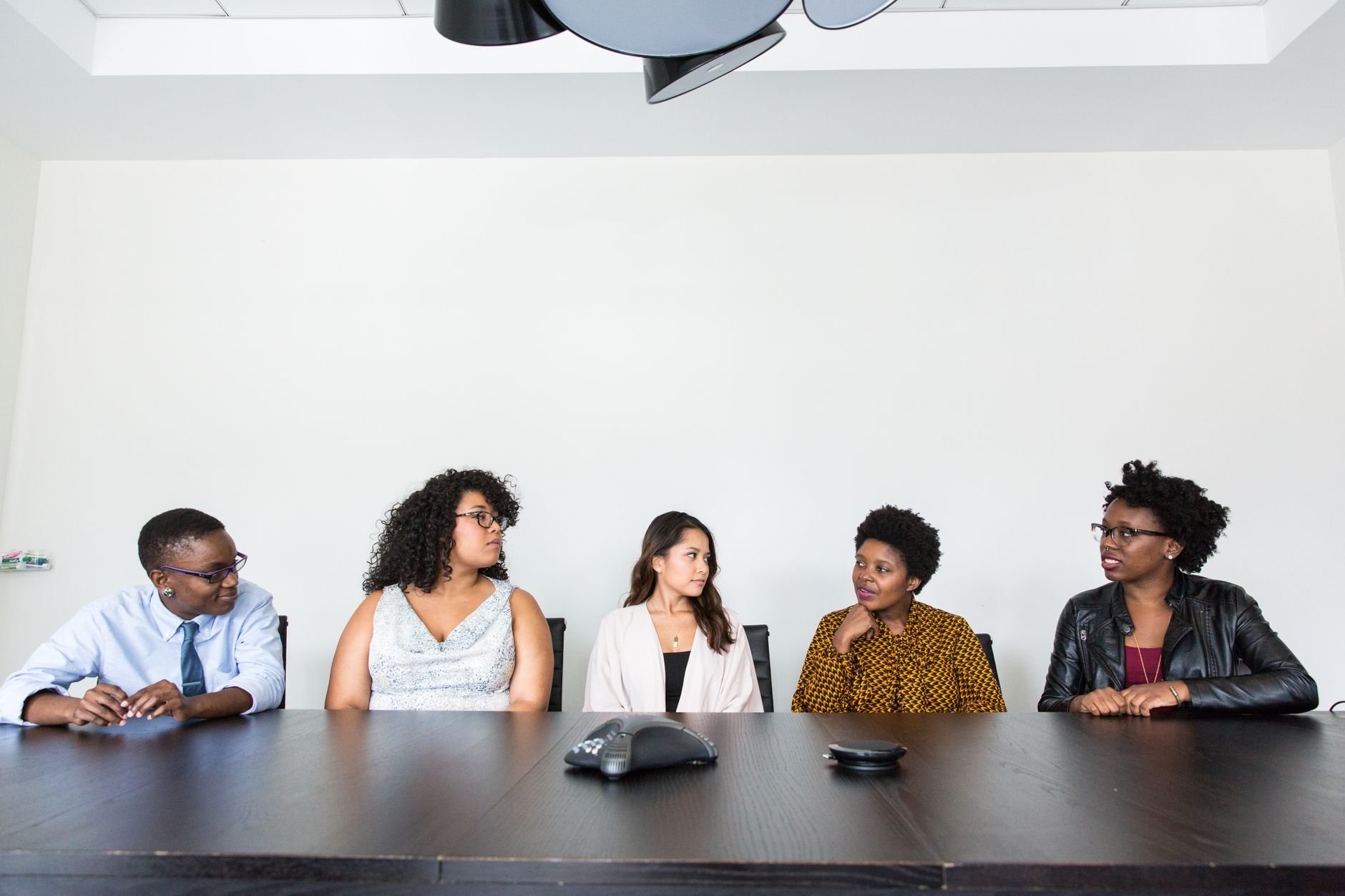 Professional team collaborating in a modern office